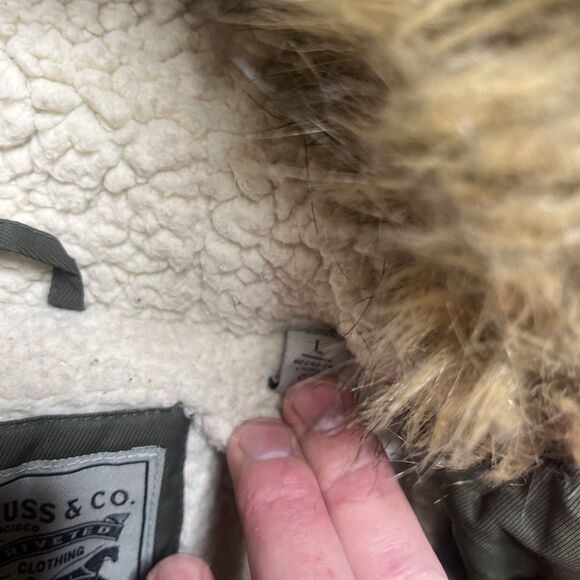 Levi's Hooded Water Repellant Shearling Lined Jacket Women's Size Large - Picture 5 of 8